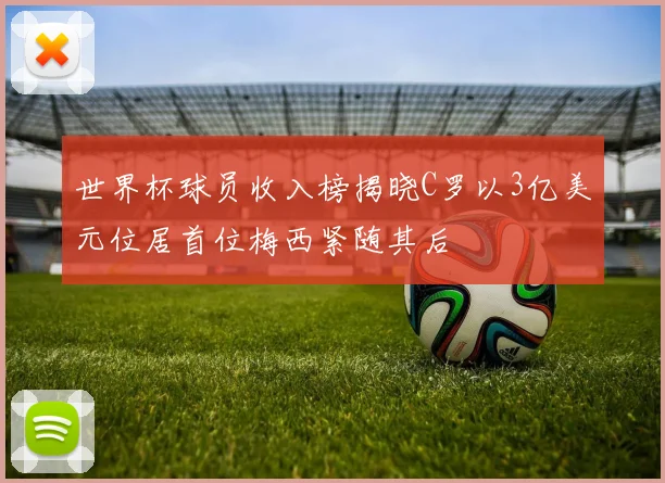 世界杯球员收入榜揭晓C罗以3亿美元位居首位梅西紧随其后